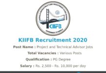 KIIFB Recruitment 2020