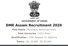 DME Recruitment 2020