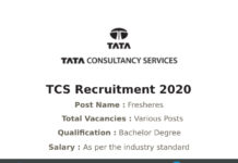 TCS Recruitment 2020