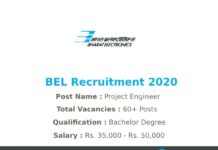 BEL Recruitment 2020