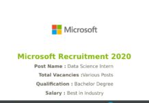 Microsoft Recruitment 2020