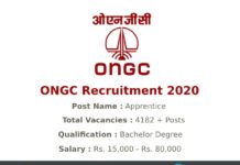ONGC Recruitment 2020
