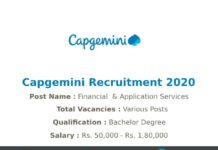 Capgemini Recruitment 2020