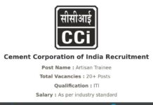 CCI Recruitment 2020