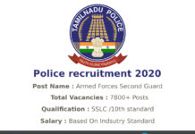 Police Recruitment 2020