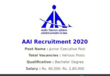 AAI recruitment 2020