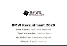 BMW Recruitment 2020