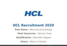HCL Recruitment 2020