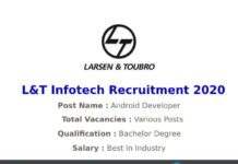 L&T Infotech Recruitment 2020