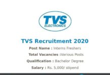 TVS Recruitment 2020