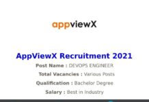 AppViewX Recruitment 2021