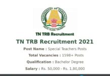 TN TRB Recruitment 2021