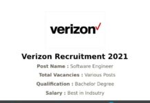 Verizon Recruitment 2021