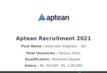 Aptean Recruitment 2021