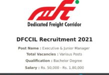 DFCCIL Recruitment 2021