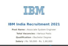 IBM India Pvt. Ltd Recruitment 2021