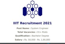 IIIT Recruitment 2021