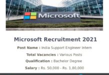 Microsoft Recruitment 2021