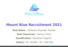 Mount Blue Recruitment 2021