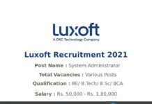 Luxoft Recruitment 2021