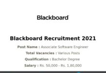 Blackboard Recruitment 2021