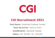 CGI Information Systems Recruitment 2021