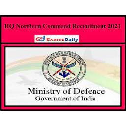 HQ Northern Recruitment 2021