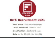 IDFC Bank job