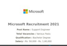 Microsoft Recruitment 2021