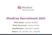 Mindtree Recruitment 2021