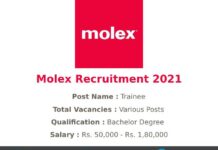 Molex Recruitment 2021