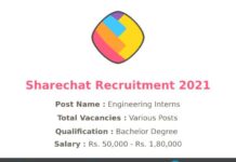 Sharechat Recruitment 2021