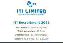 ITI Recruitment 2021