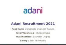 Adani Recruitment 2021