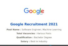Google Recruitment 2021