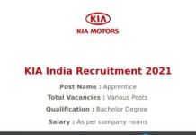 KIA India Recruitment 2021