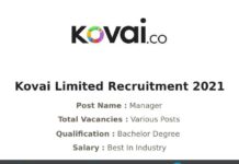 Kovai Limited Recruitment 2021