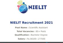 NIELIT Recruitment 2021