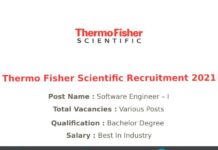 Thermo Fisher Recruitment 2021
