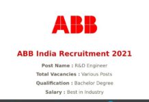 ABB India Recruitment 2021
