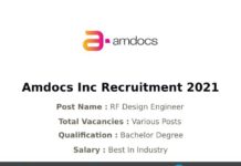 Amdocs Inc Recruitment 2021