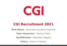 CGI Information Systems Recruitment 2021