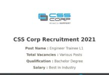 CSS Corp Recruitment 2021