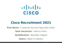 Cisco Recruitment 2021