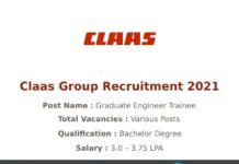 Claas Group Recruitment 2021