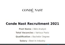 Conde Nast Recruitment 2021