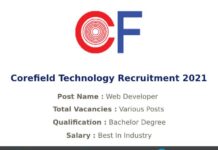 Corefield Technology Recruitment 2021