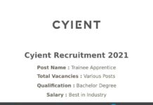 Cyient Limited Recruitment 2021
