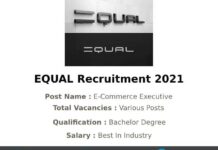 EQUAL Recruitment 2021