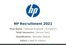 HP Recruitment 2021